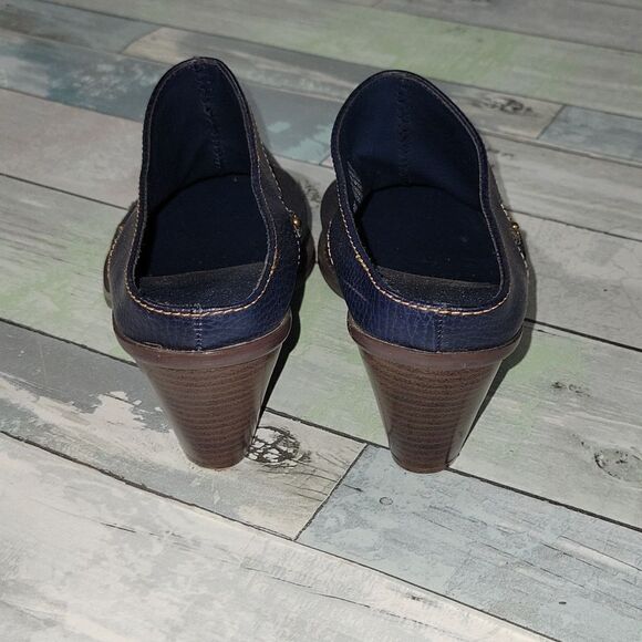 Vintage Blue Slip On Western Clog Booties sz 8 - Picture 3 of 6